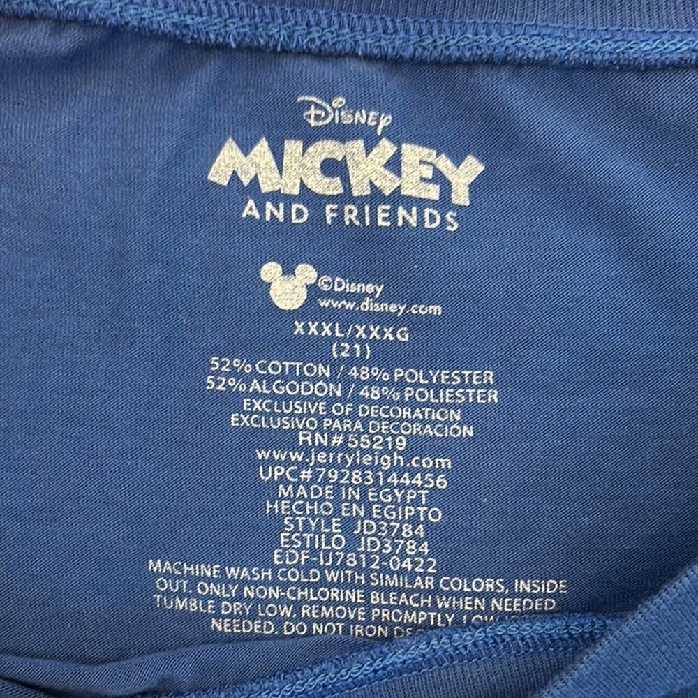 Disney Blue Mickey & Friends Short Sleeve Tee XXXL (21) - Picture 6 of 6